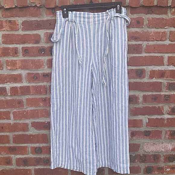 Stripped linen pants - Picture 1 of 3